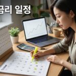 10월 경제 일정을 캘린더에 표시하는 모습